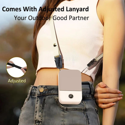 Portable Waist Fan With USB Rechargeable Clip And Hanging Neck Strap 4