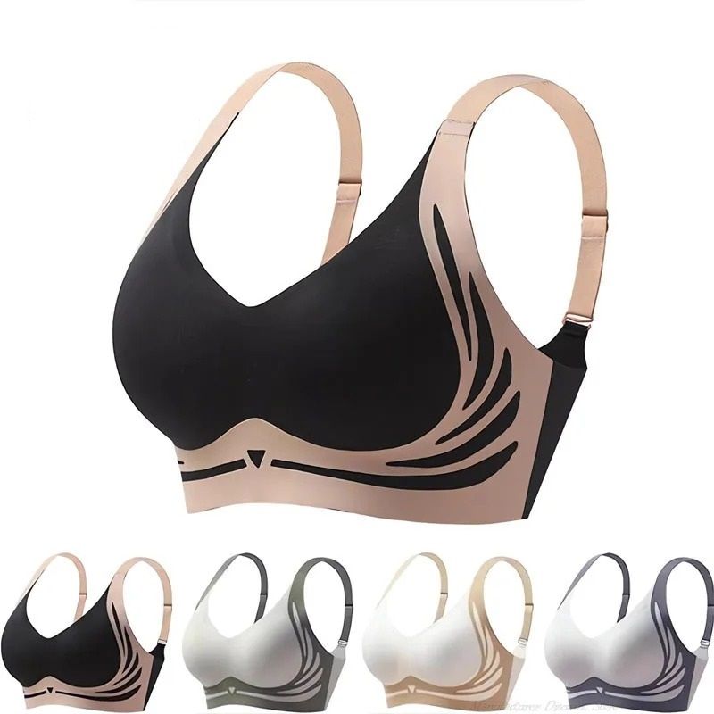Women Seamless Push Up Wireless Bra Full Coverage Soft Support