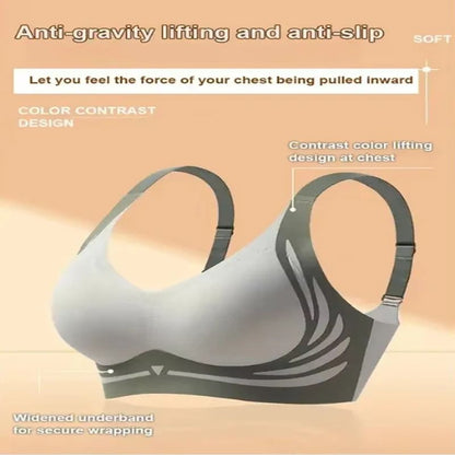 Women Seamless Push Up Wireless Bra Full Coverage Soft Support 4