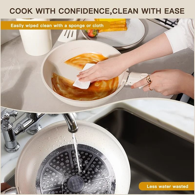 21 Piece Ceramic Non Stick Cookware Set With Sensor Handles 4