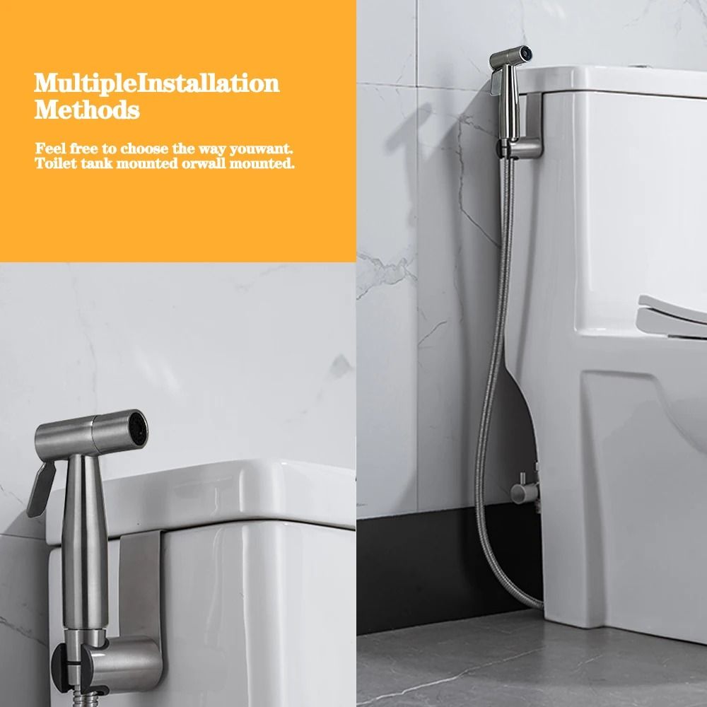 Handheld Stainless Steel Toilet Bidet Sprayer Set For Bathroom 1