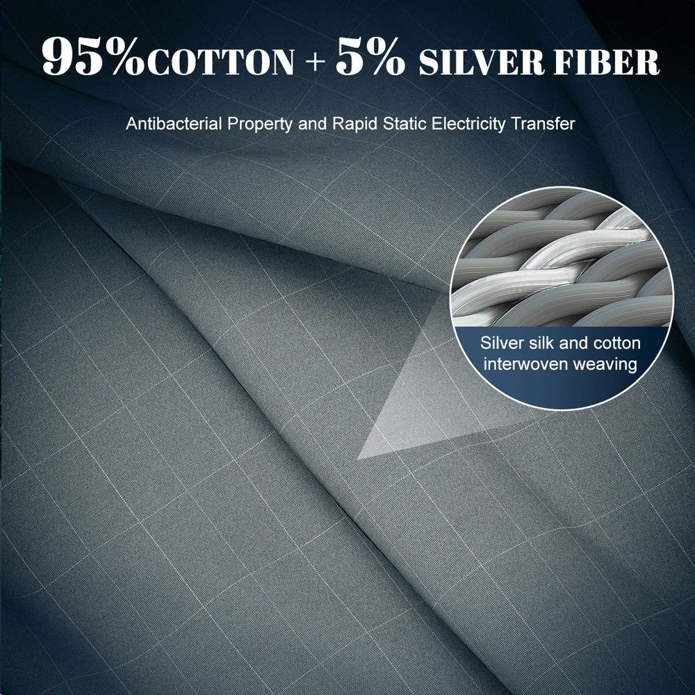 Earthing Fitted Sheet With Organic Cotton And Silver Fiber 1
