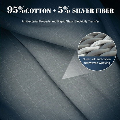 Earthing Fitted Sheet With Organic Cotton And Silver Fiber 1