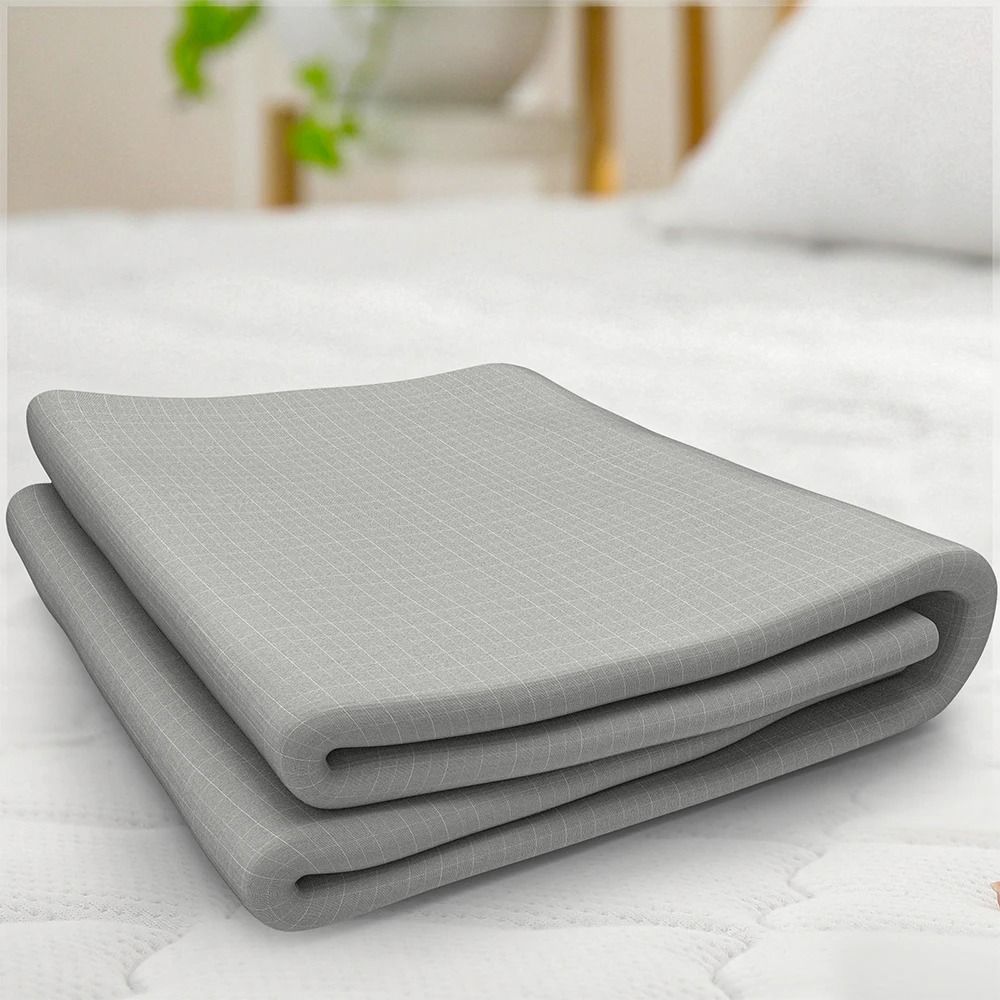 Earthing Fitted Sheet With Organic Cotton And Silver Fiber 4