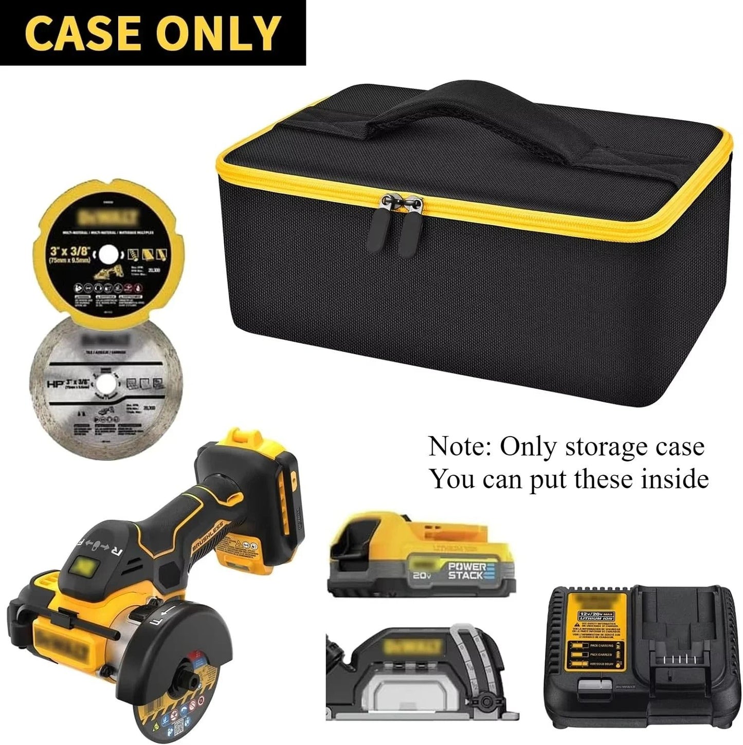 Storage Bag For 20V Max Cut Off Tool With Pockets And Organizer 2