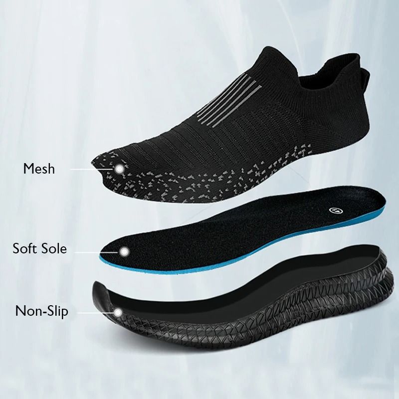 Breathable Mens Casual Slip On Walking Shoes Lightweight Sneakers 1