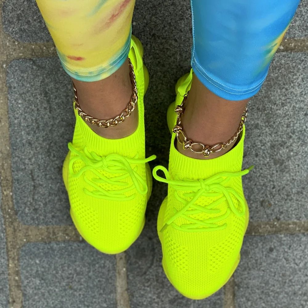 Womens Breathable Mesh Sneakers Comfortable Lace Up Trainers 7