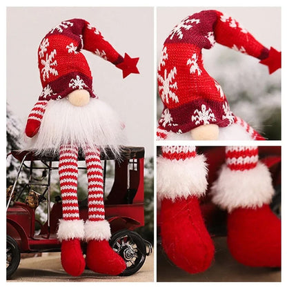 Christmas LED Gnome Ornaments Plush Faceless Doll Decorations 5