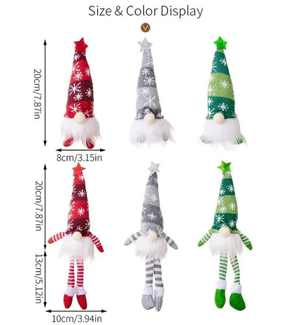 Christmas LED Gnome Ornaments Plush Faceless Doll Decorations 6