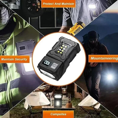 Mini USB Rechargeable LED Flashlight With Magnetic Base And COB Light 3