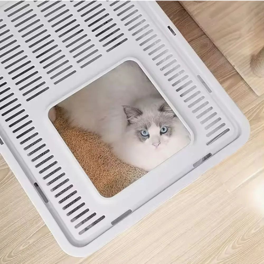 Foldable Cat Litter Box With Drawer Design And Scooper 5