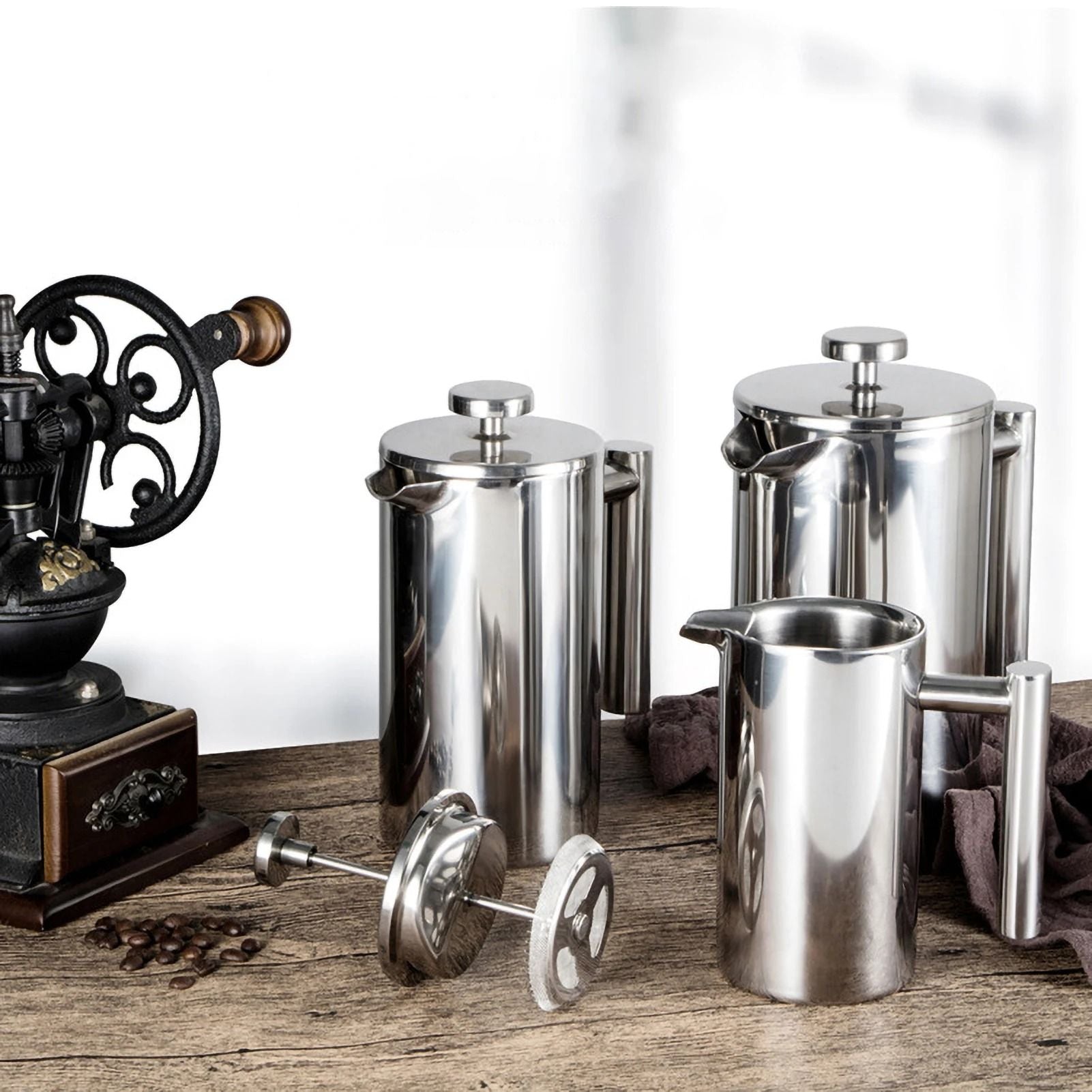 Stainless Steel French Press Coffee Maker Double Walled Insulated 5