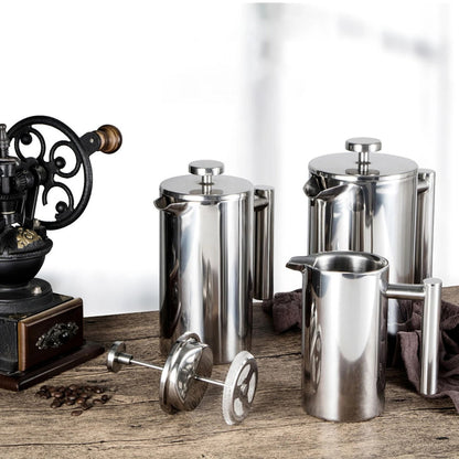 Stainless Steel French Press Coffee Maker Double Walled Insulated 5