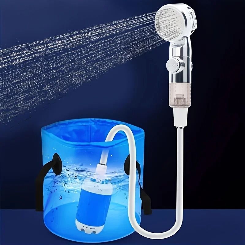 Portable USB Rechargeable Shower Head And Garden Hose Nozzle 6