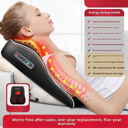 Electric Neck And Back Massager Pillow With Heat And Vibration 8