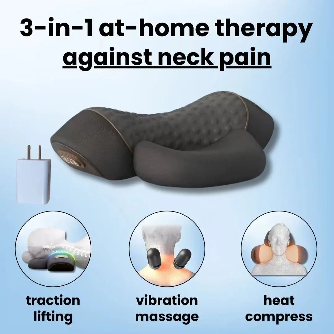 3 In 1 Neck Massager Pillow With Heat Vibration And Cervical Support 7