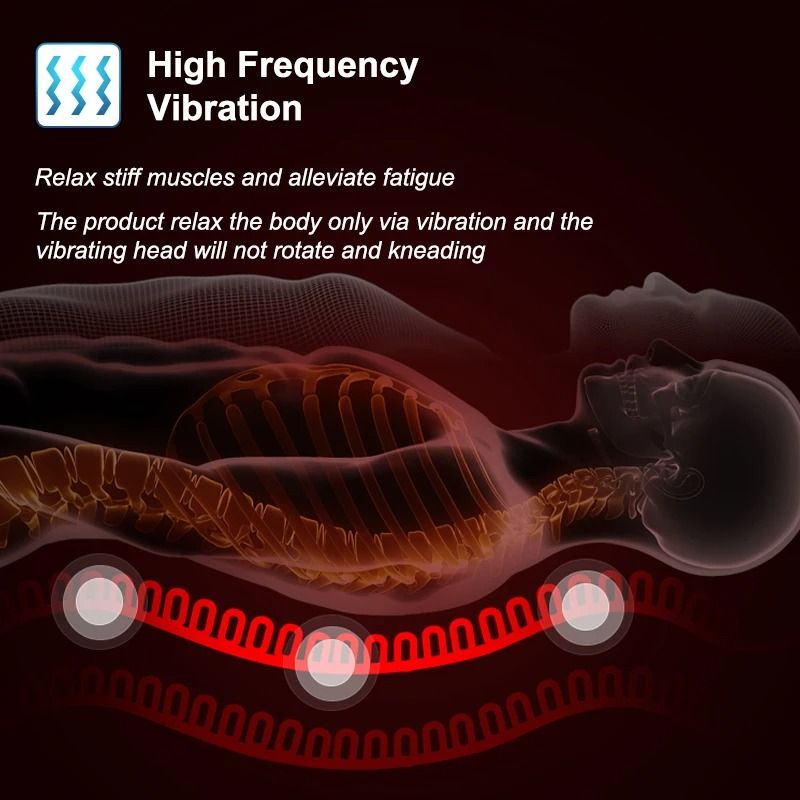 Electric Massage Chair Cushion With Heat And Vibration For Car Or Home 3