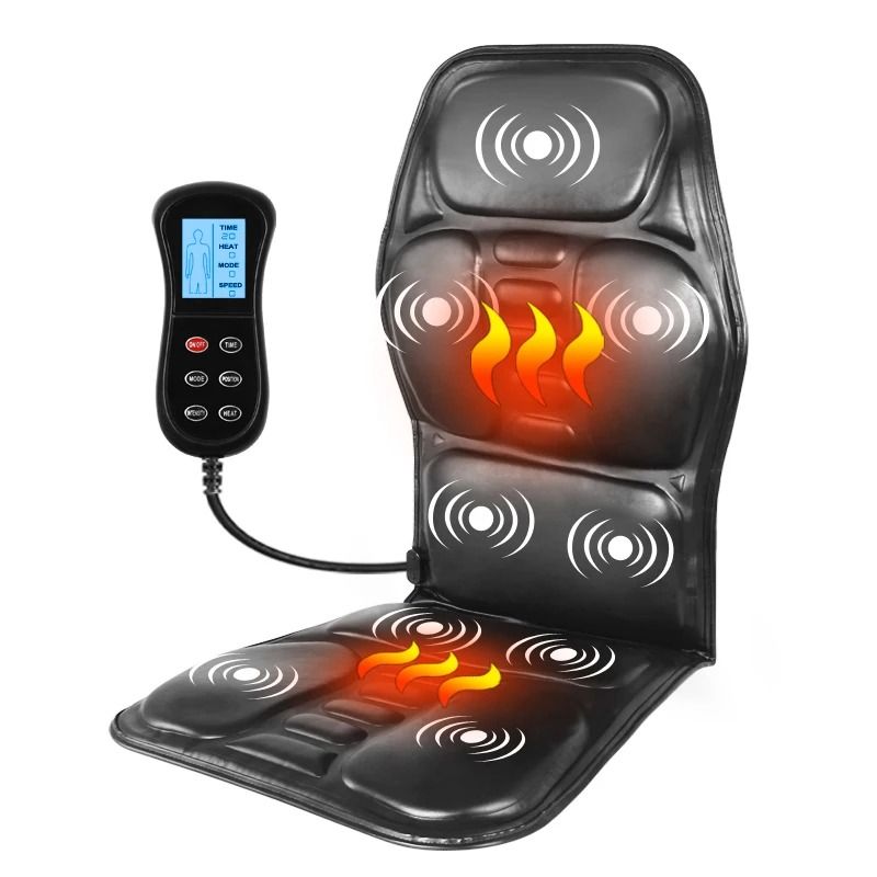 Electric Massage Chair Cushion With Heat And Vibration For Car Or Home 8