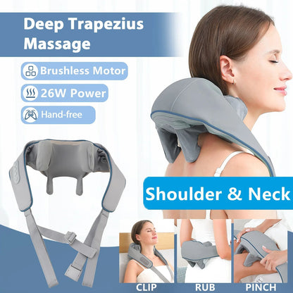 Wireless Neck And Shoulder Massager With Heat And Kneading 1