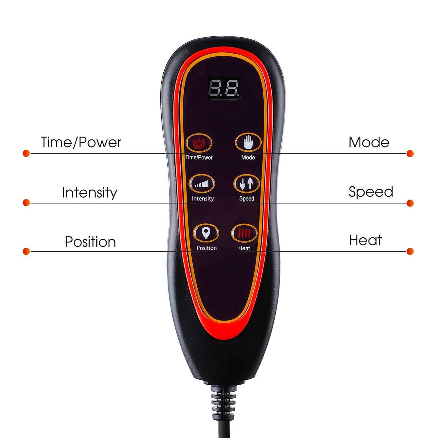 Electric Heating Back And Waist Massager Mat With Vibration For Chair Or Car 4