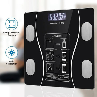 Smart Body Fat Scale with LED Display and Body Composition Analyzer