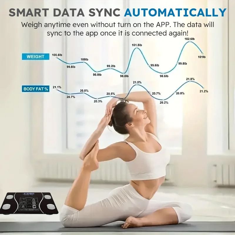 Smart Body Fat Scale With LED Display And Body Composition Analyzer 4