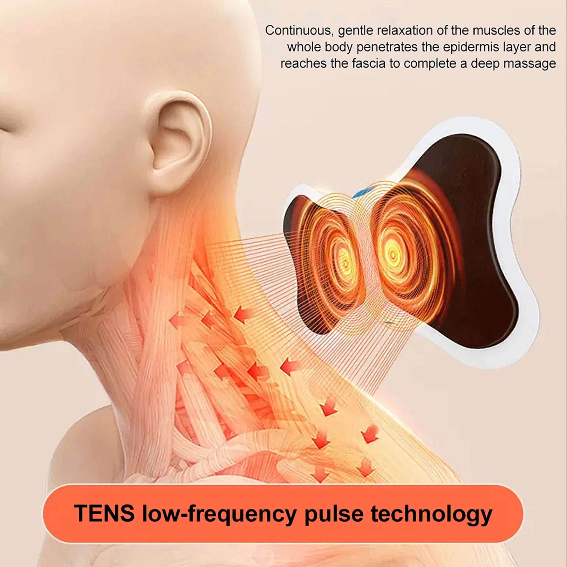 Mini Electric Neck Massager Patch With EMS Muscle Relaxation 2