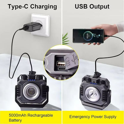 LiitoKala LF786 Rechargeable Work Light With 5000mAh Battery  Magnetic 360 Rotation  Adjustable Col 2