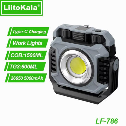 LiitoKala LF786 Rechargeable Work Light With 5000mAh Battery  Magnetic 360 Rotation  Adjustable Col 6