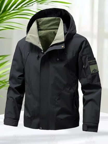 Mens Waterproof Softshell Hiking Jacket  Lightweight Hooded Outdoor Windbreaker For Spring  Autumn 2