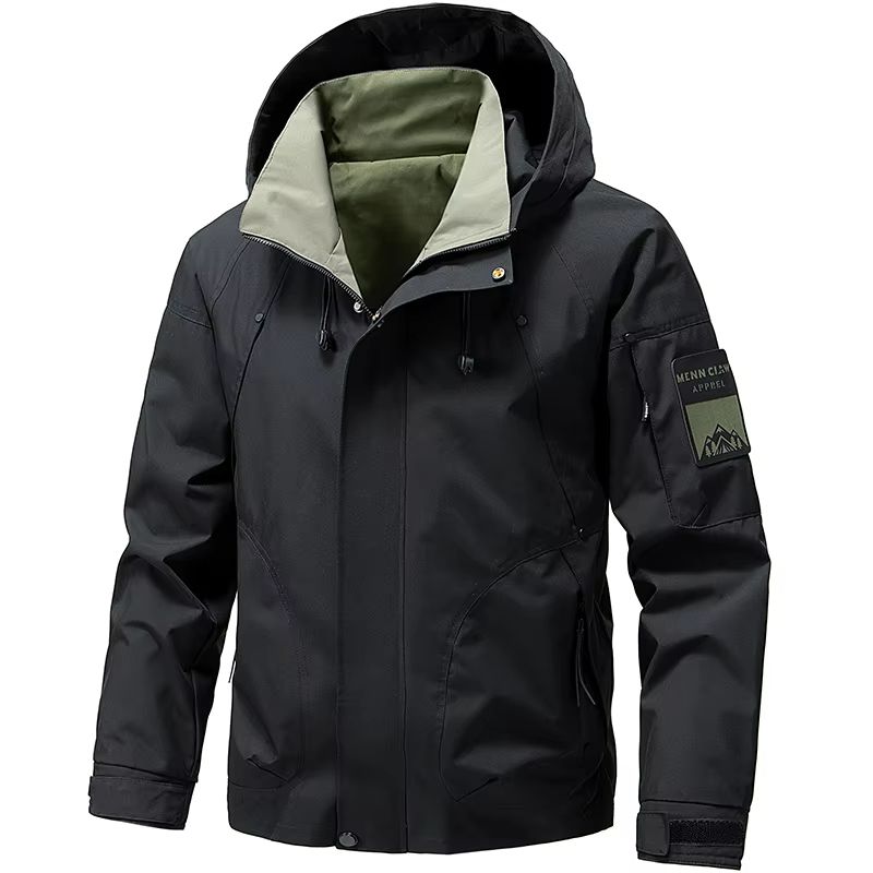 Mens Waterproof Softshell Hiking Jacket  Lightweight Hooded Outdoor Windbreaker For Spring  Autumn 6