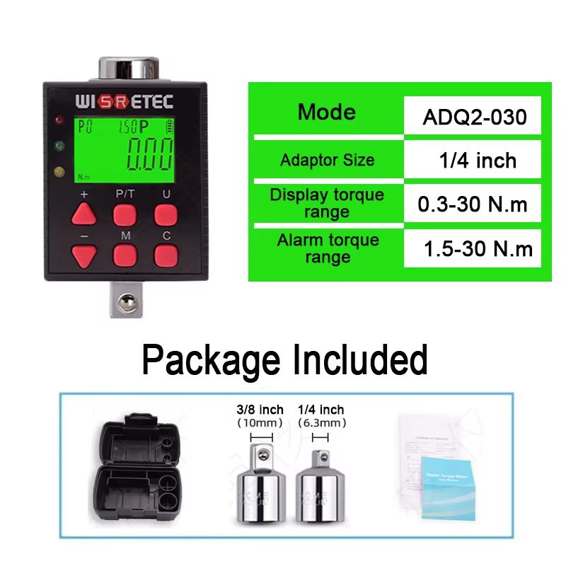 High Precision Digital Torque Meter 01340 Nm Adjustable Electronic Torque Wrench Adapter For Profes 8