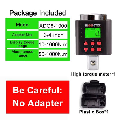 High Precision Digital Torque Meter 01340 Nm Adjustable Electronic Torque Wrench Adapter For Profes 18