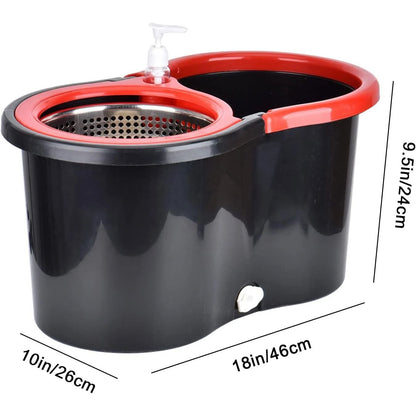 Spin Mop And Bucket Set With Wring System And 3 Microfiber Heads 1