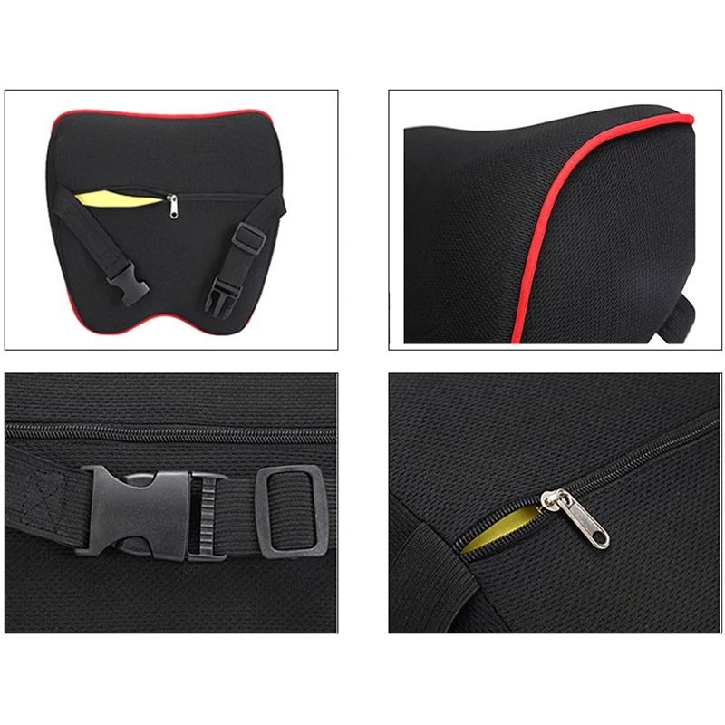 Car Neck Pillow With Memory Foam Cushion For Seat Head Support 2