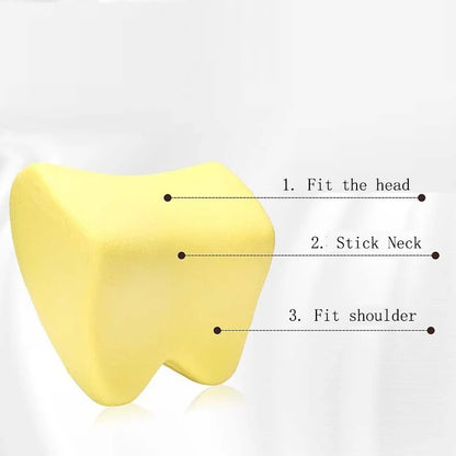 Car Neck Pillow With Memory Foam Cushion For Seat Head Support 5