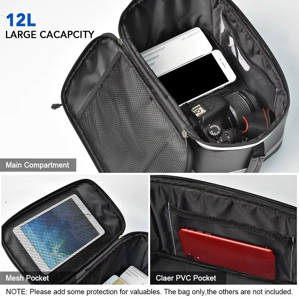 Water Resistant Bike Trunk Bag  7L Bicycle Rear Rack Bag With Waterproof Rain Cover For Cycling  Bi 3