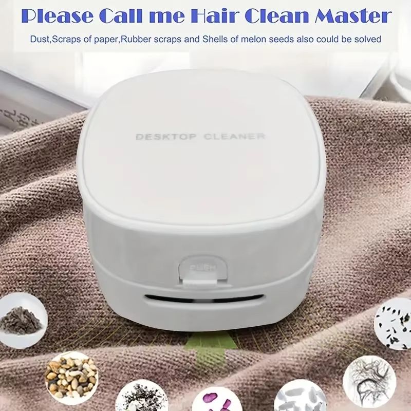 Portable Mini Desk Vacuum Cleaner – Compact Desktop Dust Sweeper for Home, Office, and Car