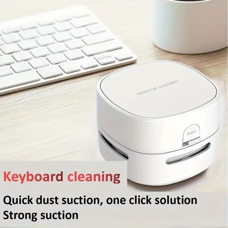 Portable Mini Desk Vacuum Cleaner  Compact Desktop Dust Sweeper For Home Office And Car 6