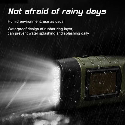 Solar Hand Crank LED Flashlight  Portable Camping Lantern With Dynamo Power And Emergency Torch Lig 1