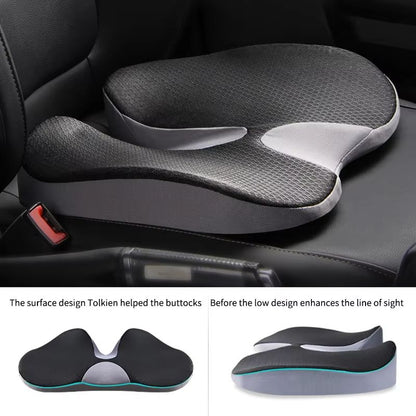 Orthopedic Memory Foam Seat Cushion  NonSlip Support For Tailbone Sciatica  Back Pain Relief 1