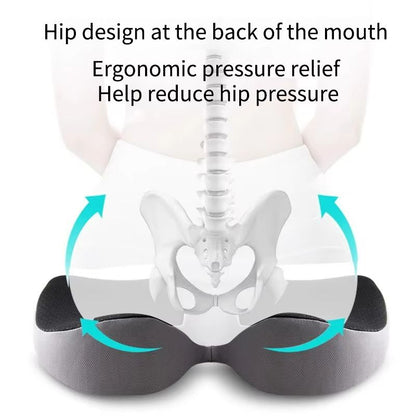 Orthopedic Memory Foam Seat Cushion  NonSlip Support For Tailbone Sciatica  Back Pain Relief 3