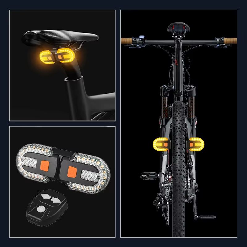 Wireless Bike Turn Signal Rear Light with Remote Control