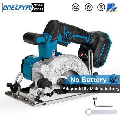 5 Inch Brushless Electric Circular Saw Cordless High Power Wood Cutting Tool Compatible with Makita 18V Battery