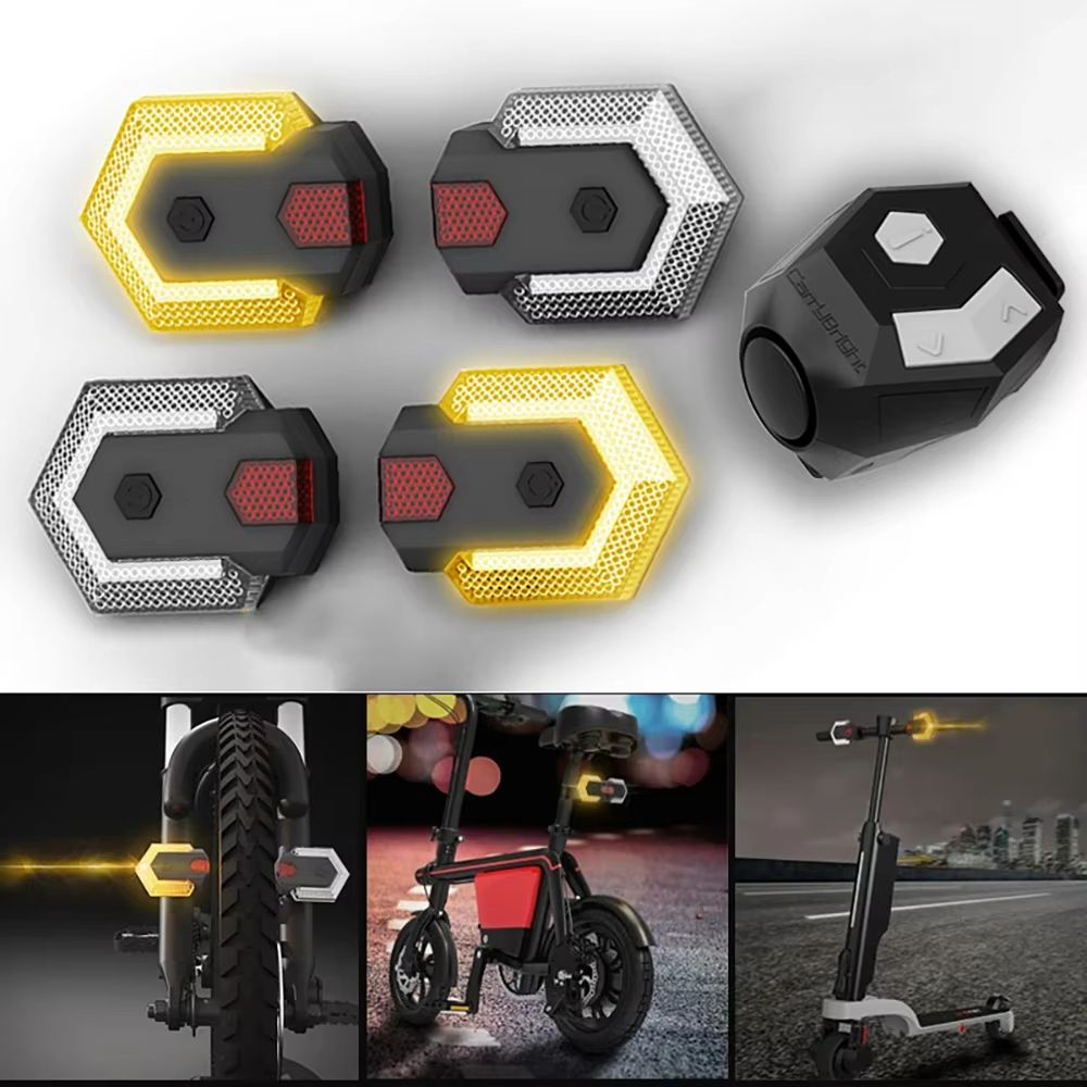 LED Bike Tail Light with Wireless Remote – Waterproof Turn Signal, Horn & Warning Lamp for Safer Cycling