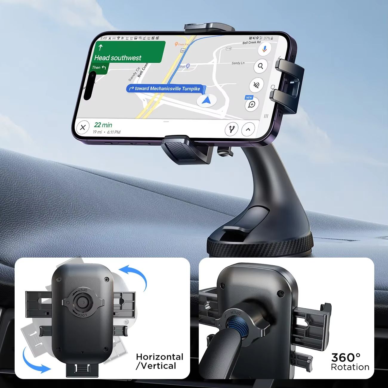 Joyroom Universal Car Phone Holder With Strong Suction And 360 Rotation 2