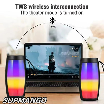 Portable Bluetooth Speaker With Subwoofer  Wireless LED Sound System For Car Home  Outdoor Music 1