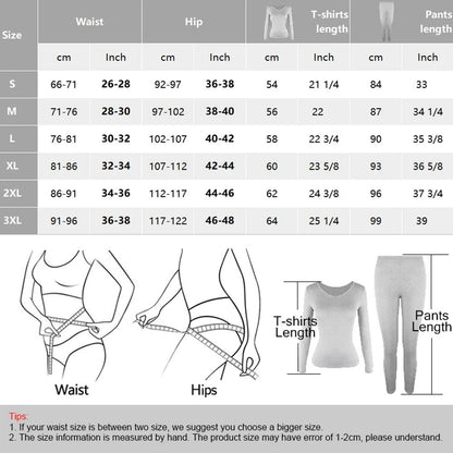 Womens Thermal Underwear Set Long Johns With Polyester Lining 1