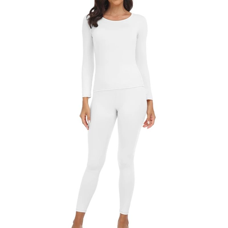 Womens Thermal Underwear Set Long Johns With Polyester Lining 9