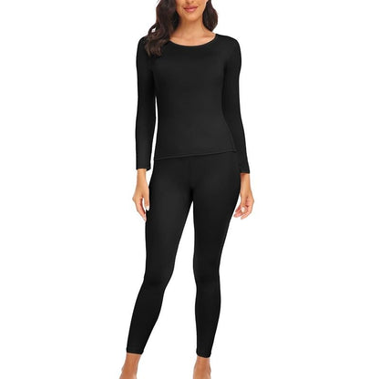 Womens Thermal Underwear Set Long Johns With Polyester Lining 6